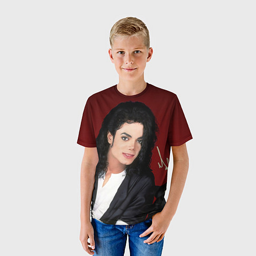 Детская футболка Michael Jackson с пантерой и автографом / 3D-принт – фото 3