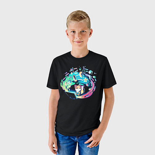 Детская футболка Лисенок геймер / 3D-принт – фото 3