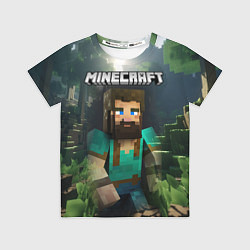 Футболка детская Minecraft персонаж с бородой, цвет: 3D-принт