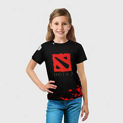 Футболка детская Dota 2 краски текстура, цвет: 3D-принт — фото 2