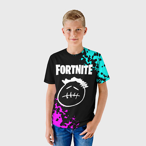 Детская футболка Фортнайт neon / 3D-принт – фото 3