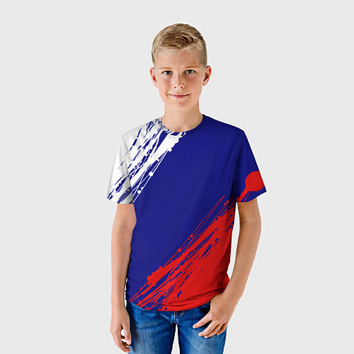 Детская футболка Триколор Россия / 3D-принт – фото 3