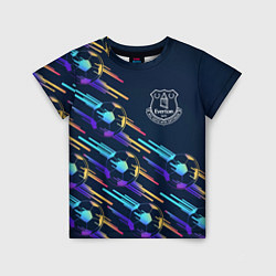 Футболка детская Everton градиентные мячи, цвет: 3D-принт