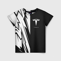 Футболка детская Tesla - carbon texture, цвет: 3D-принт