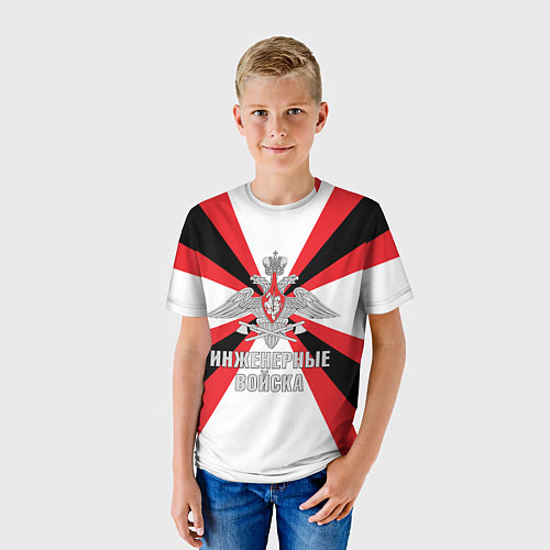 Детская футболка Инженерные войска РФ / 3D-принт – фото 3