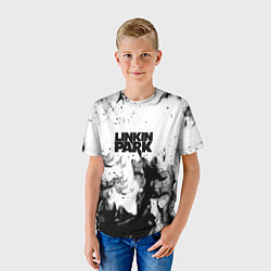 Футболка детская Linkin park огненный дым рок, цвет: 3D-принт — фото 2