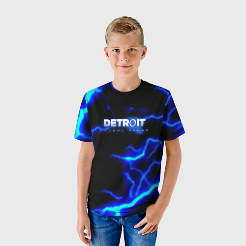 Детская футболка Detroit become human storm / 3D-принт – фото 3