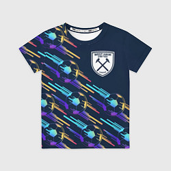 Футболка детская West Ham градиентные мячи, цвет: 3D-принт