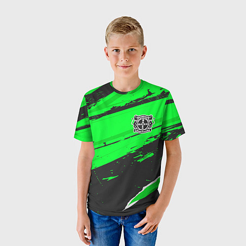 Детская футболка Bayer 04 sport green / 3D-принт – фото 3