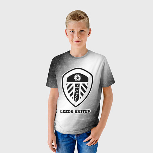 Детская футболка Leeds United sport на светлом фоне / 3D-принт – фото 3