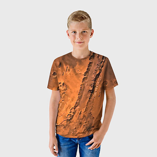 Детская футболка Каналы на Марсе - star dust / 3D-принт – фото 3