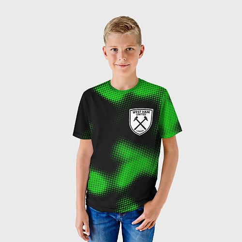 Детская футболка West Ham sport halftone / 3D-принт – фото 3