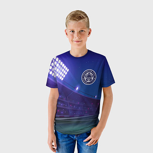 Детская футболка Leicester City ночное поле / 3D-принт – фото 3