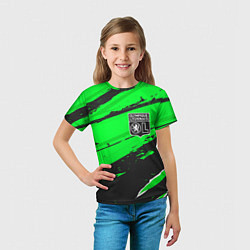 Футболка детская Lyon sport green, цвет: 3D-принт — фото 2