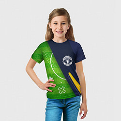 Футболка детская Manchester United football field, цвет: 3D-принт — фото 2