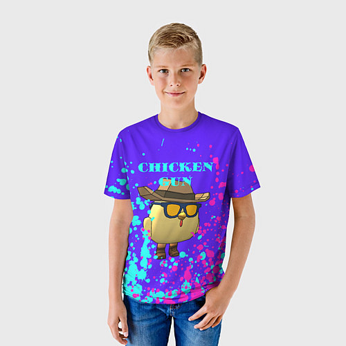 Детская футболка Чикен ган брызги / 3D-принт – фото 3