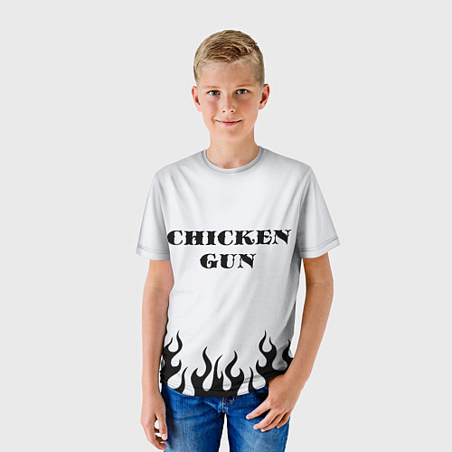 Детская футболка Чикен ган пламя / 3D-принт – фото 3