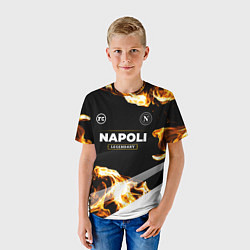 Футболка детская Napoli legendary sport fire, цвет: 3D-принт — фото 2