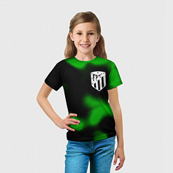 Футболка детская Atletico Madrid sport halftone, цвет: 3D-принт — фото 2