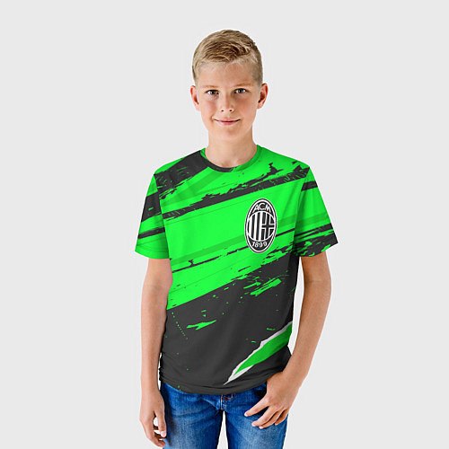 Детская футболка AC Milan sport green / 3D-принт – фото 3