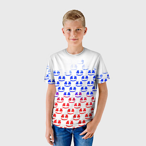 Детская футболка Marshmello russia color / 3D-принт – фото 3