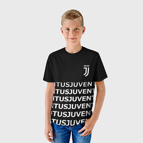 Детская футболка Juventus pattern fc club steel / 3D-принт – фото 3