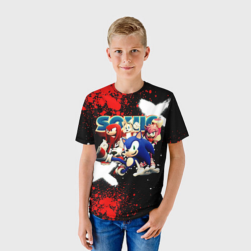 Детская футболка Соник бум и его друзья / 3D-принт – фото 3