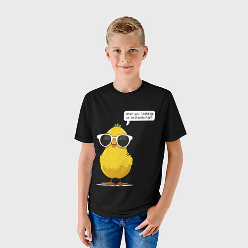 Детская футболка Утенок в очках / 3D-принт – фото 3