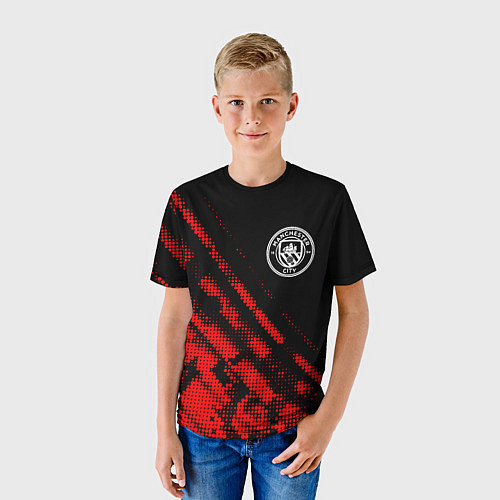 Детская футболка Manchester City sport grunge / 3D-принт – фото 3