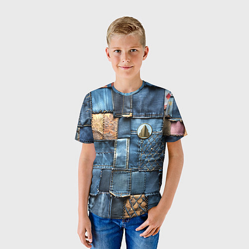 Детская футболка Значок архитектора на джинсах / 3D-принт – фото 3