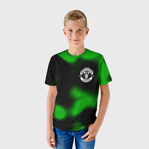 Детская футболка Manchester United sport halftone / 3D-принт – фото 3