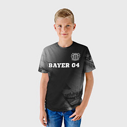 Футболка детская Bayer 04 sport на темном фоне посередине, цвет: 3D-принт — фото 2