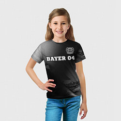 Футболка детская Bayer 04 sport на темном фоне посередине, цвет: 3D-принт — фото 2