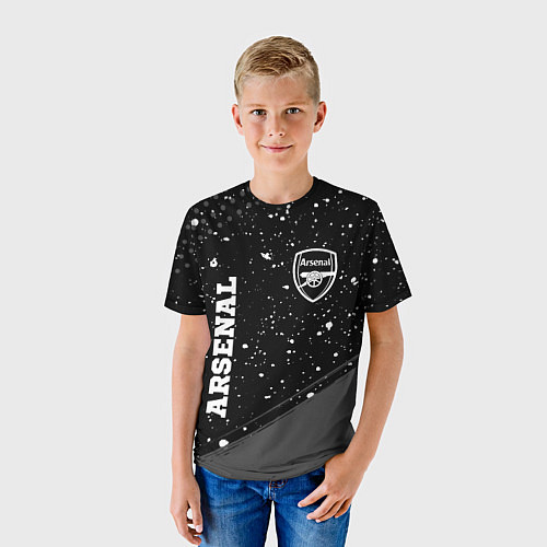 Детская футболка Arsenal sport на темном фоне вертикально / 3D-принт – фото 3