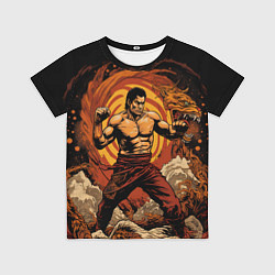 Футболка детская Муай тай боец в стойке, цвет: 3D-принт