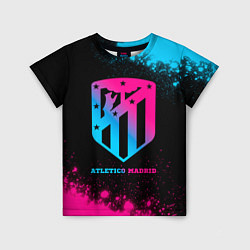 Футболка детская Atletico Madrid - neon gradient, цвет: 3D-принт