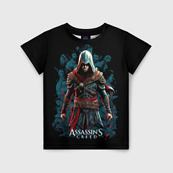 Футболка детская Assassins creed черный фон, цвет: 3D-принт
