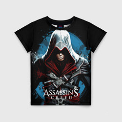 Футболка детская Assassins creed темный синий фон, цвет: 3D-принт