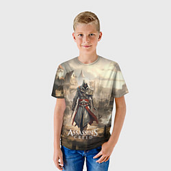 Футболка детская Assassins creed старый город, цвет: 3D-принт — фото 2