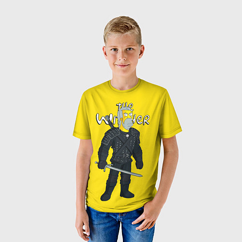 Детская футболка Ведьмак симпсоны / 3D-принт – фото 3