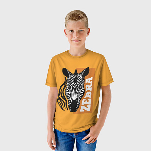 Детская футболка Zebra head / 3D-принт – фото 3