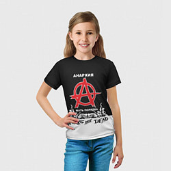 Футболка детская Анархия - Punks not dead, цвет: 3D-принт — фото 2