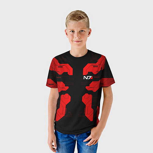 Детская футболка Mass Effect - Red armor / 3D-принт – фото 3