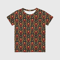 Детская футболка Паттерн СССР черный фон