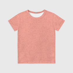Футболка детская Однотонный персиковый текстура, цвет: 3D-принт