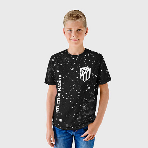 Детская футболка Atletico Madrid sport на темном фоне вертикально / 3D-принт – фото 3