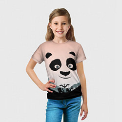 Футболка детская Силуэт кунг фу панда, цвет: 3D-принт — фото 2