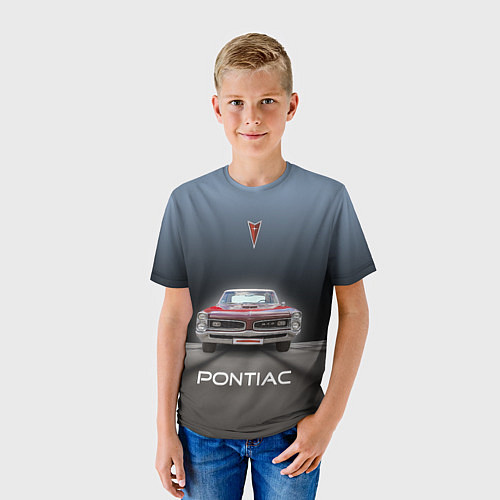 Детская футболка Американский масл-кар Pontiac GTO / 3D-принт – фото 3