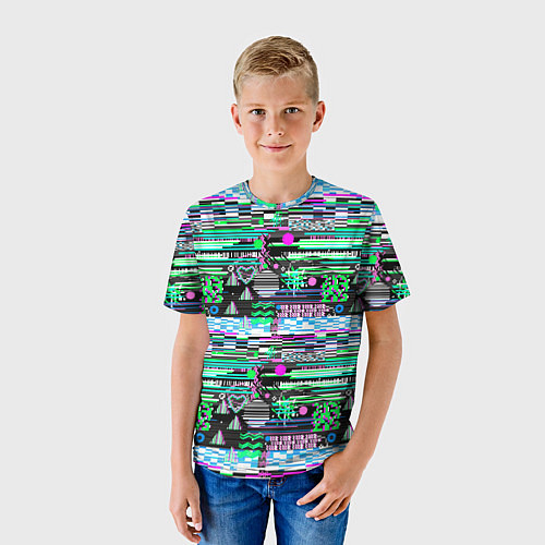 Детская футболка Abstract color pattern / 3D-принт – фото 3