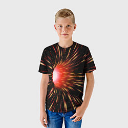 Футболка детская Червоточина - огненные лучи, цвет: 3D-принт — фото 2